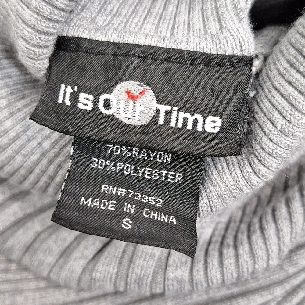 IT'S OUR TIME Grey Ribbed Turtleneck Long Sleeve Sweater